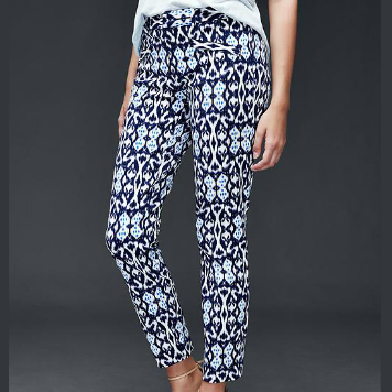 patterned skinny pants