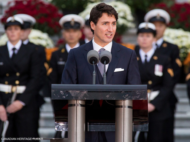 Justin Trudeau welcoming William and Kate to Canada