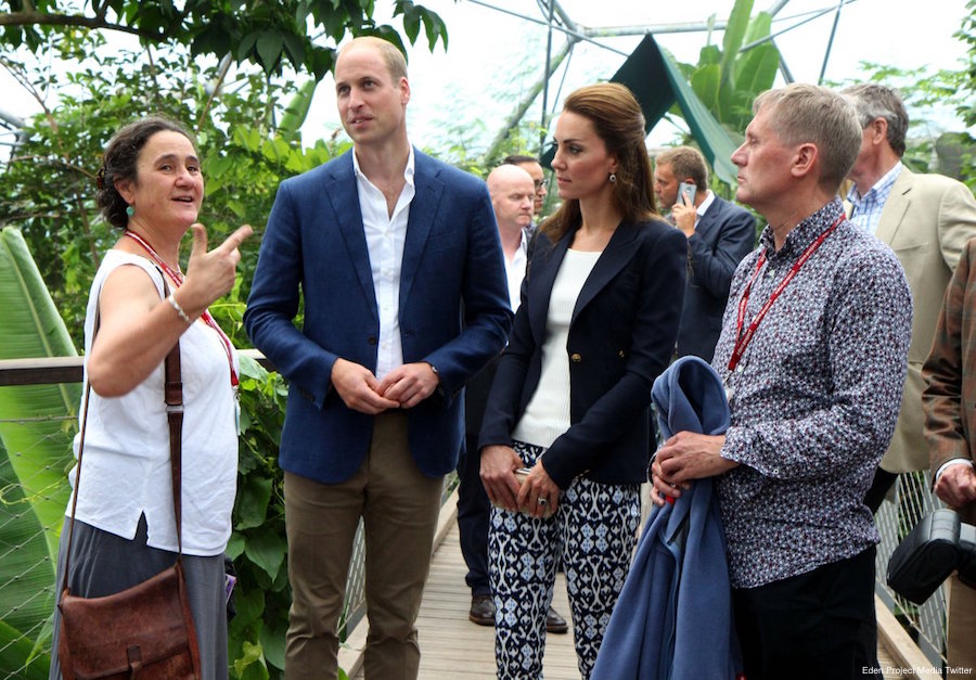 Kate Middleton and Prince William at the Eden Project