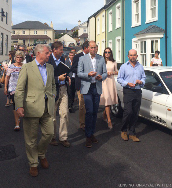 The couple visit developments supported by the Duchy of Cornwall