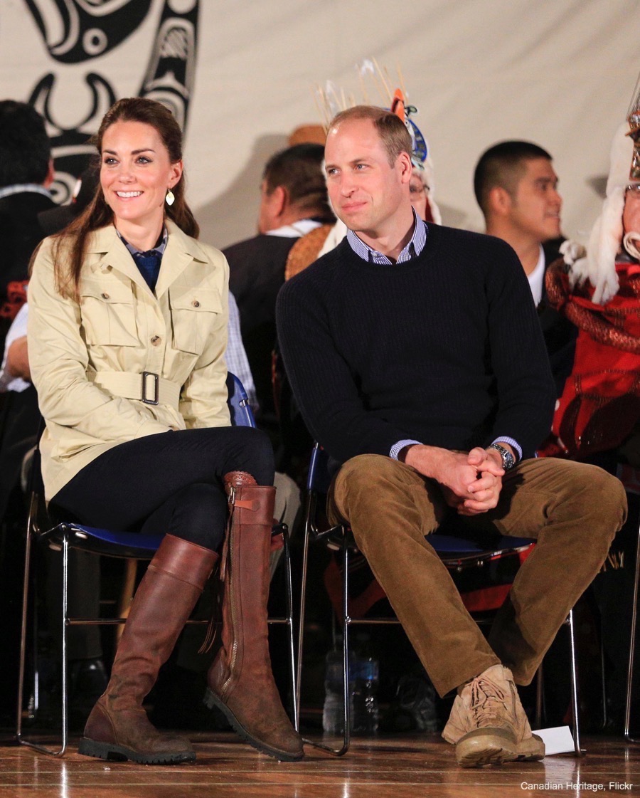 Kate Middleton and Prince William in Bella Bella, Canada in September 2016