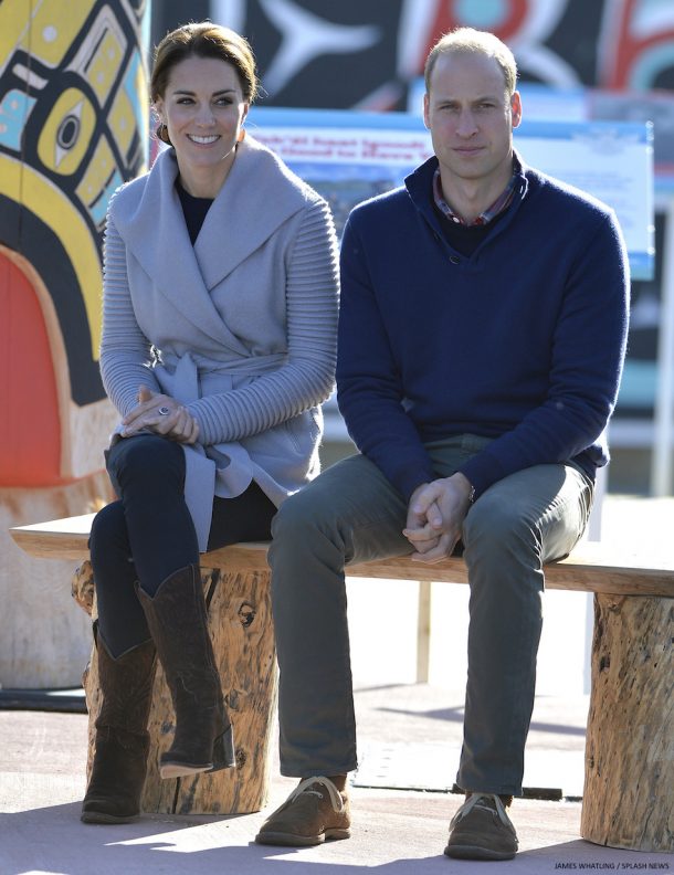 The Duke and Duchess of Cambridge visit Carcross and meet the people in Carcross, Yukon, Canada, on the 28th September 2016.