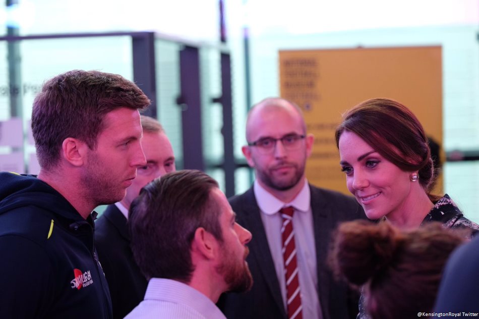 Kate Middleton met with young people at the National Football Museum in Manchester