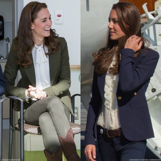 Kate Middleton owns two smythe blazers. One in blue and one in green.