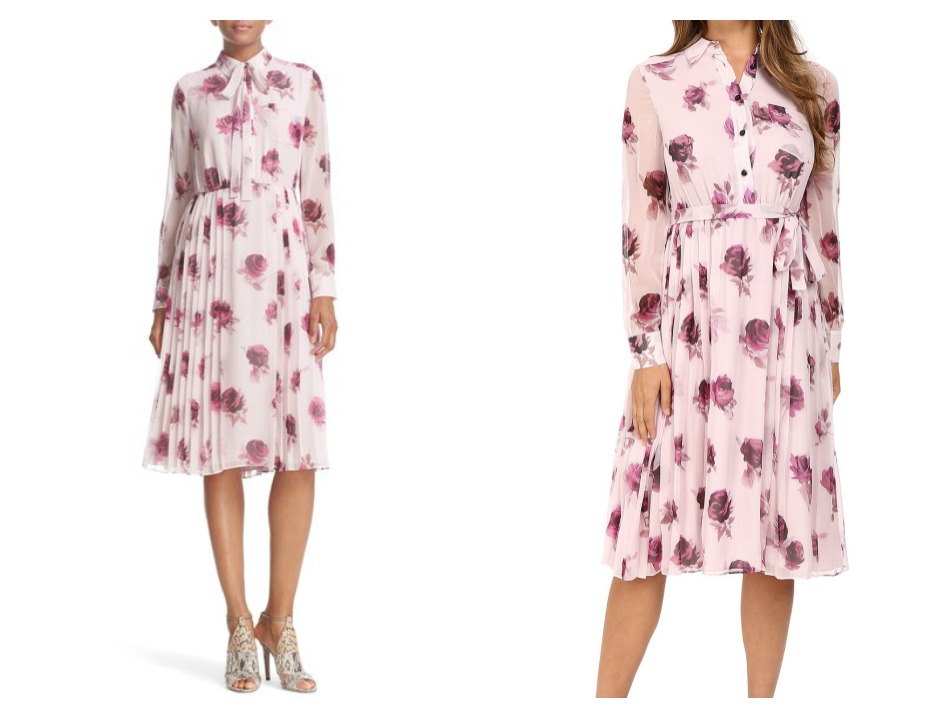 Kate Spade Encore Rose Print Dress