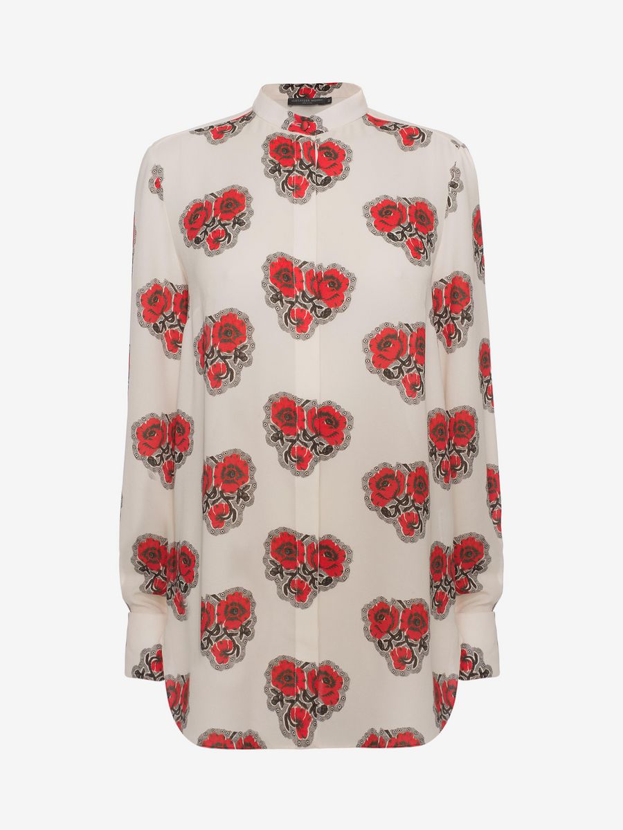 Alexander McQueen Poppy Print Shirt