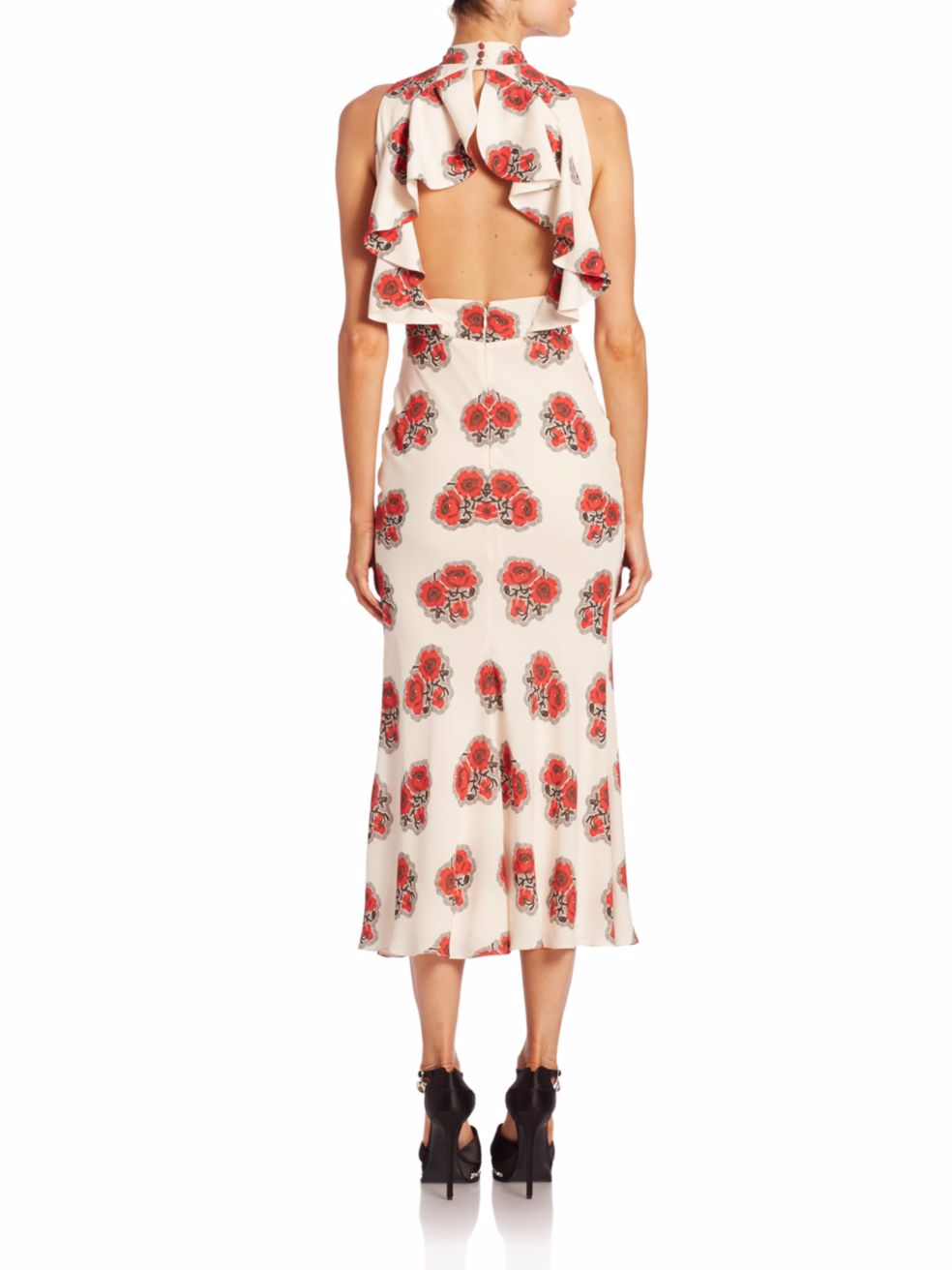 Alexander McQueen Poppy Print Dress