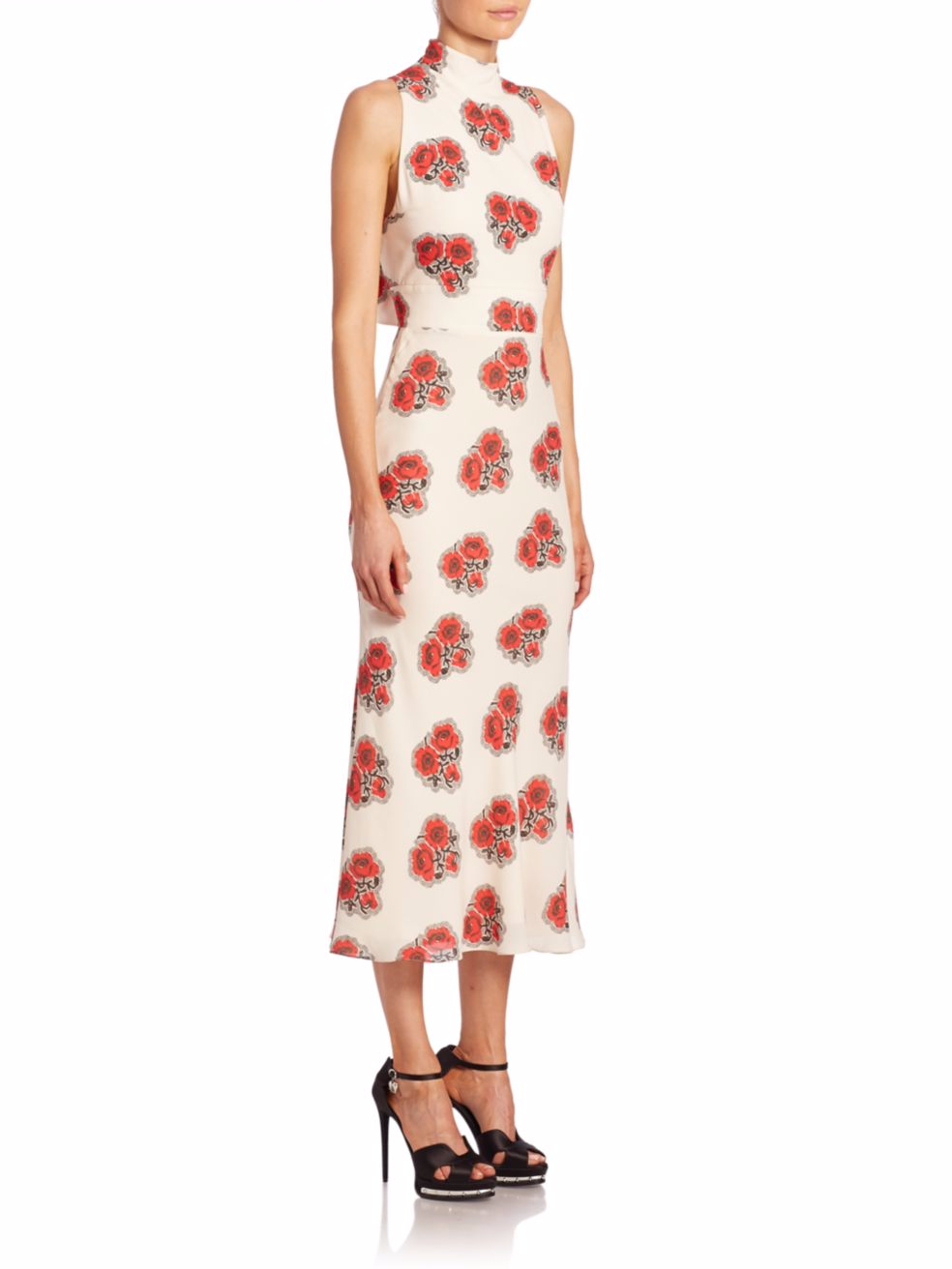 Kate Middleton wearing the Alexander McQueen Poppy Print Dress