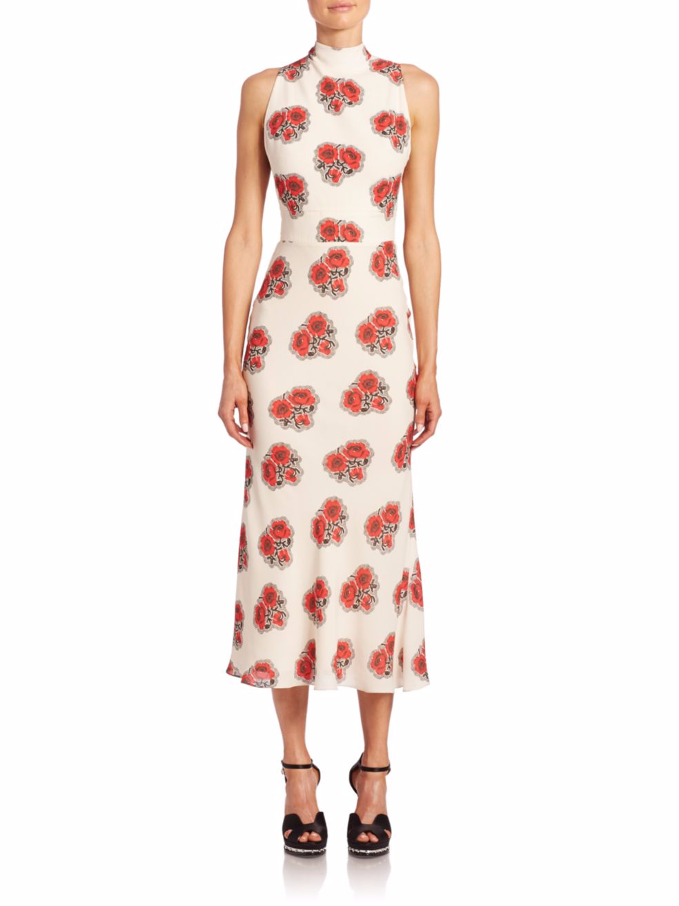 Kate Middleton wears Alexander McQueen Poppy Print Dress at Buckingham ...