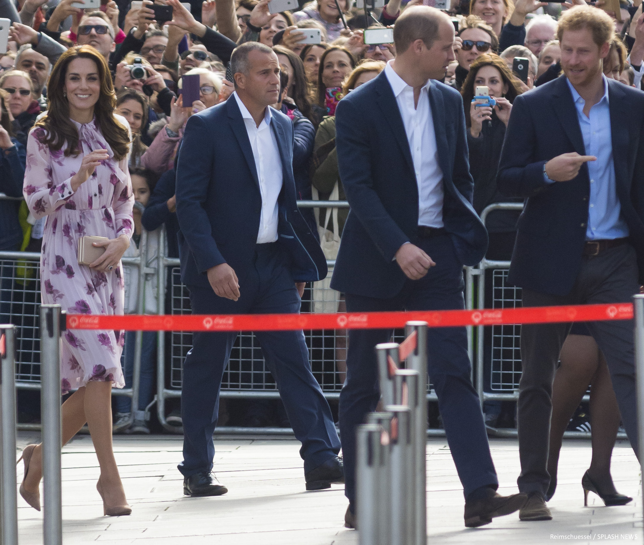 Kate Duchess of Cambridge, William, Duke of Cambridge, Prince Harry visit the London Eye on World Mental Health Day on behalf of their charity Heads Together. 10 October 2016