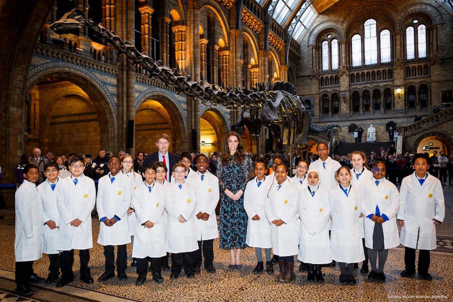 Kate Middleton at the Natural History Museum in 2016