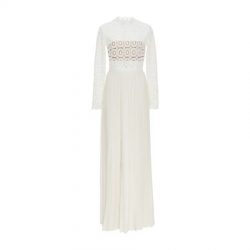 Kate Middleton's white Self-Portrait dress with crochet detailing
