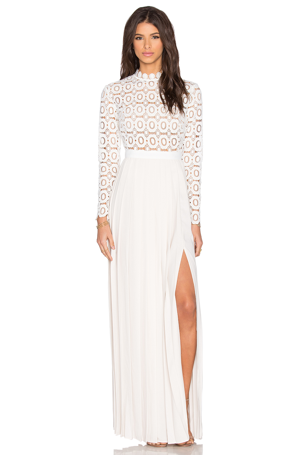 Self portrait hot sale crochet maxi dress