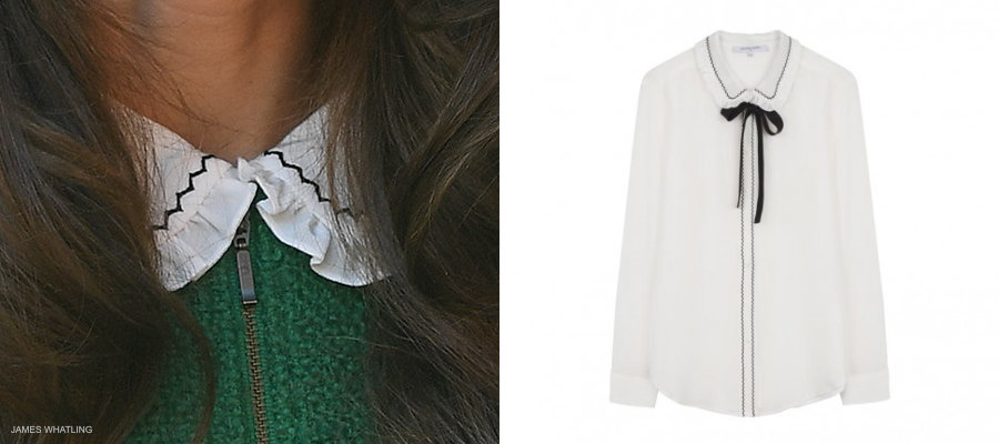 Kate Middleton's white and black blouse