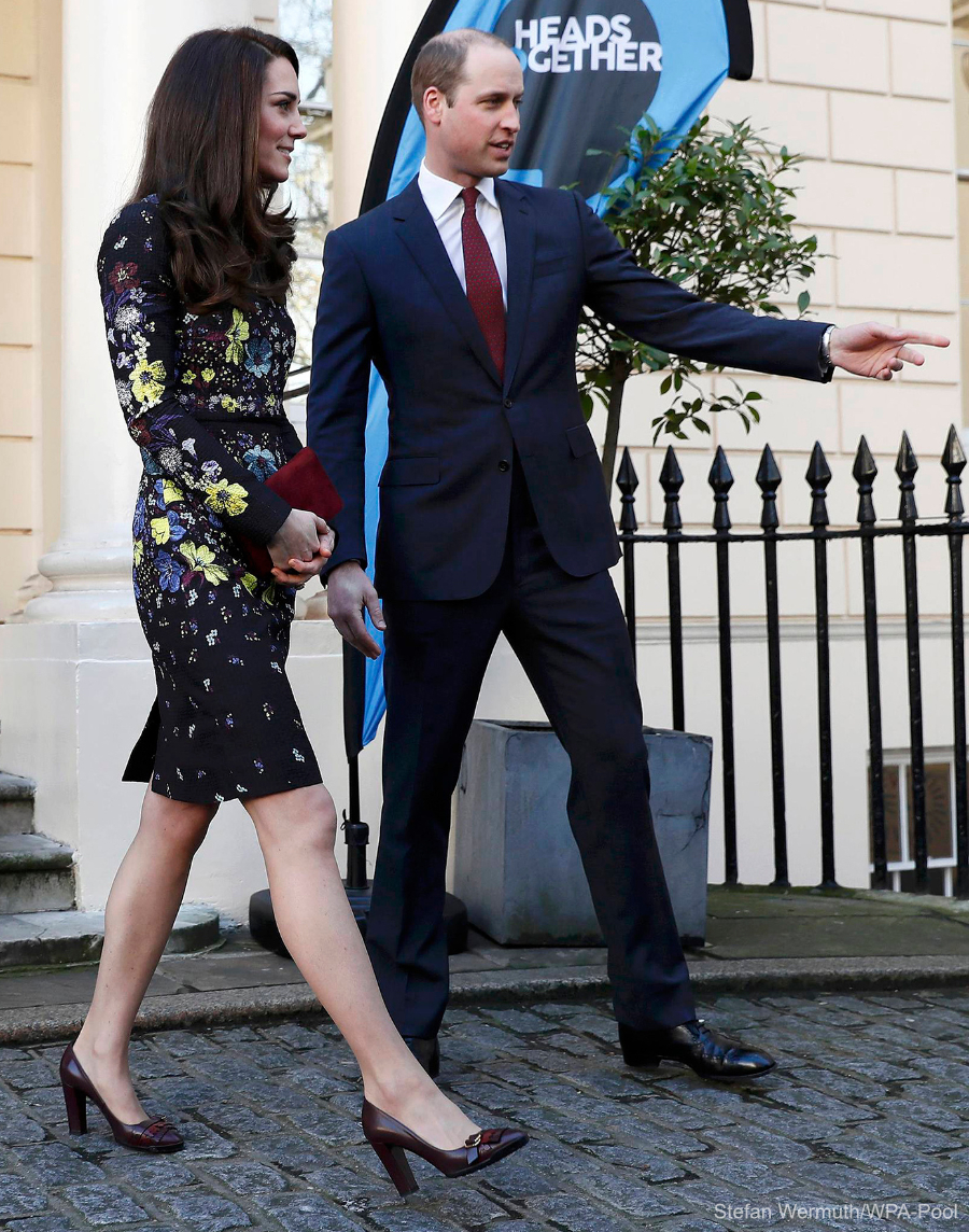 Kate Middleton in the burgundy shoes by Tod's