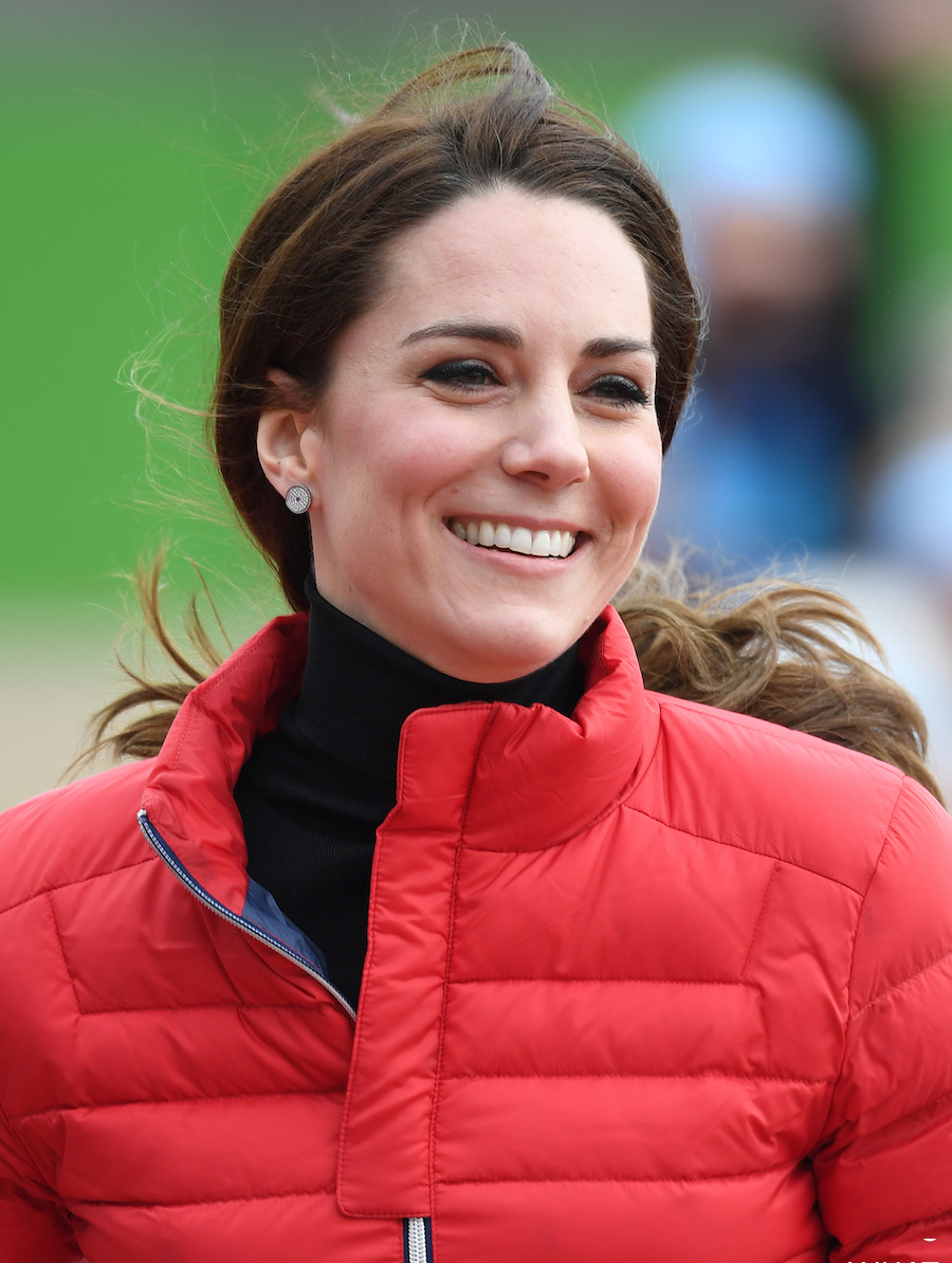 Kate Middleton Poloneck Red Padded Jacket