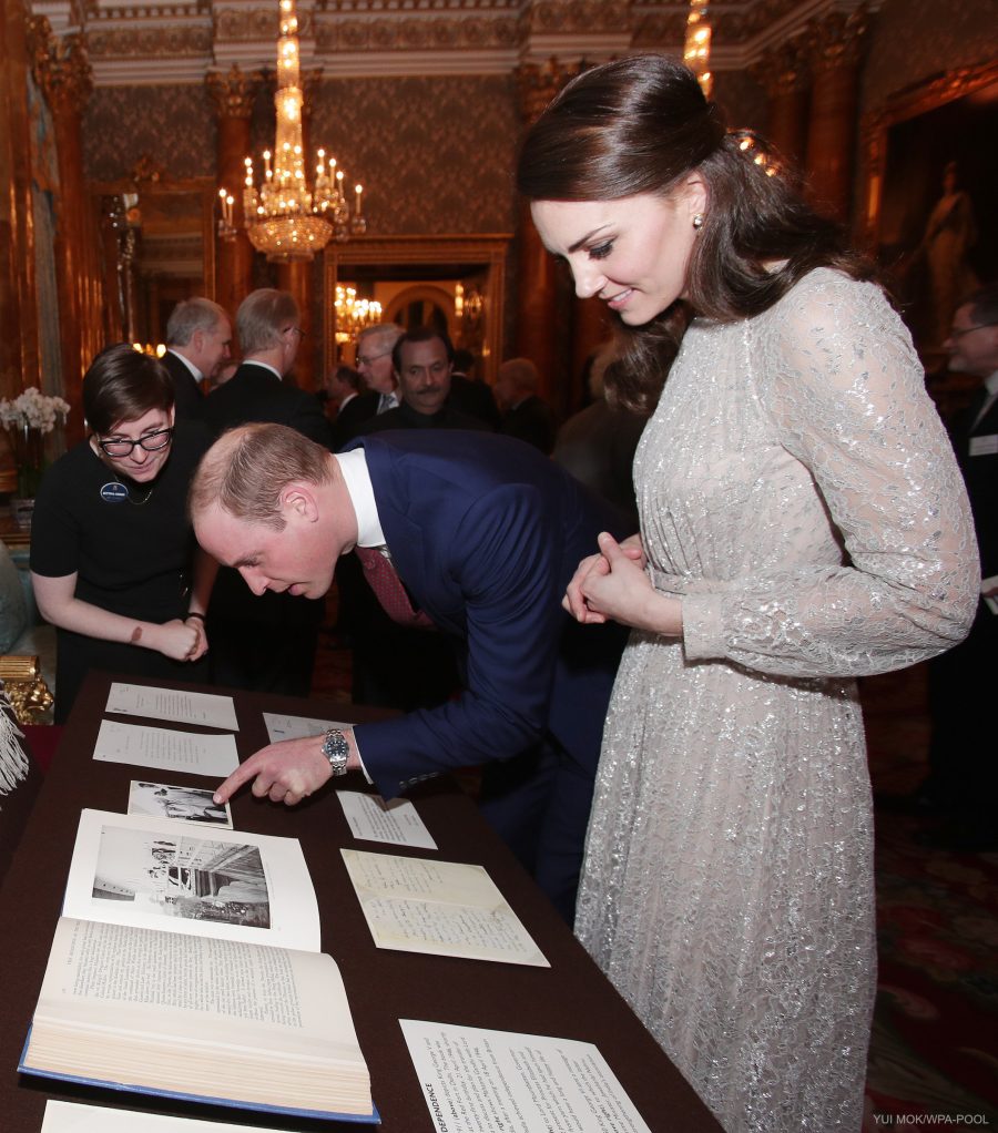 The Duke and Duchess of Cambridge attend a reception to mark the launch of the UK-India Year of Culture 2017 at Buckingham Palace, London, UK, on the 27th February 2017.