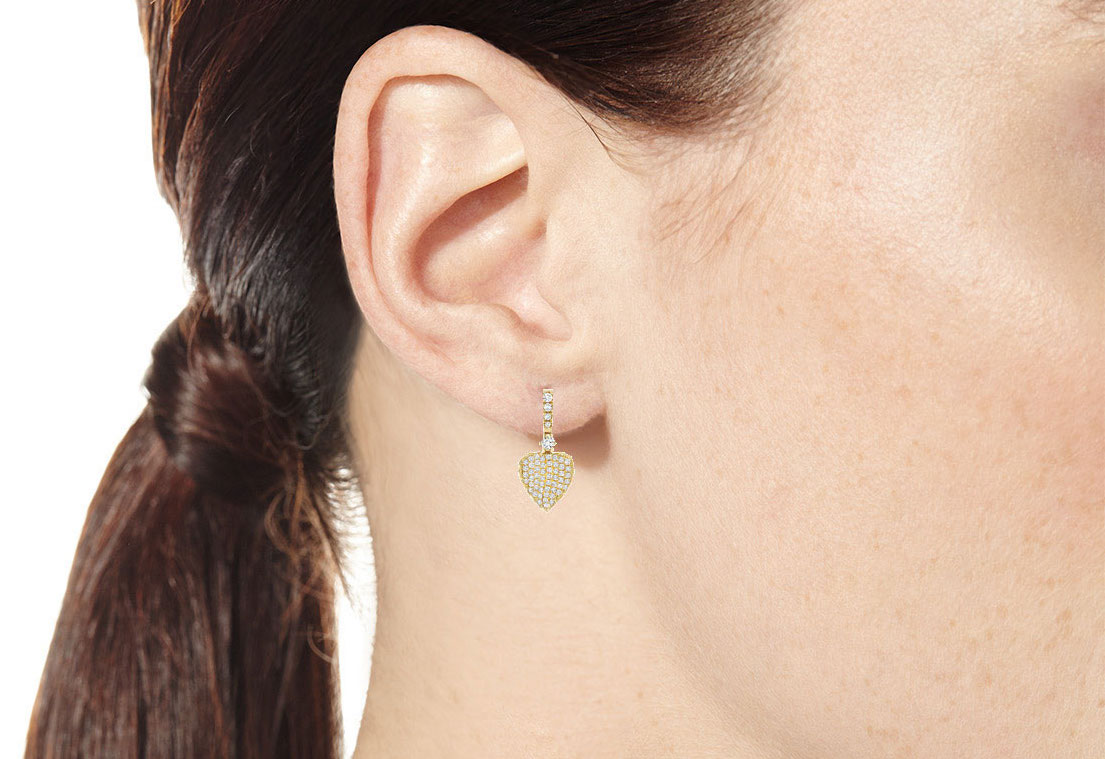 Gold Mini Double Leaf Earrings | Catherine Zoraida | As seen on HRH The  Princess of Wales