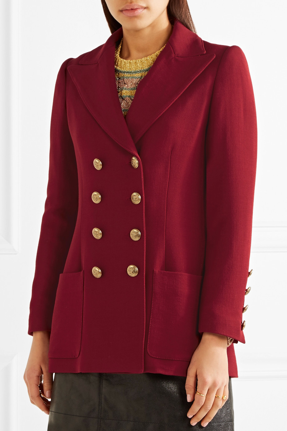 Philosophy di Lorenzo Serafini jacket in burgundy red