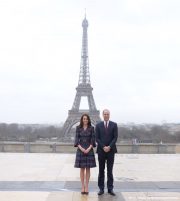 William and Kate in front of the Eiffel Tower