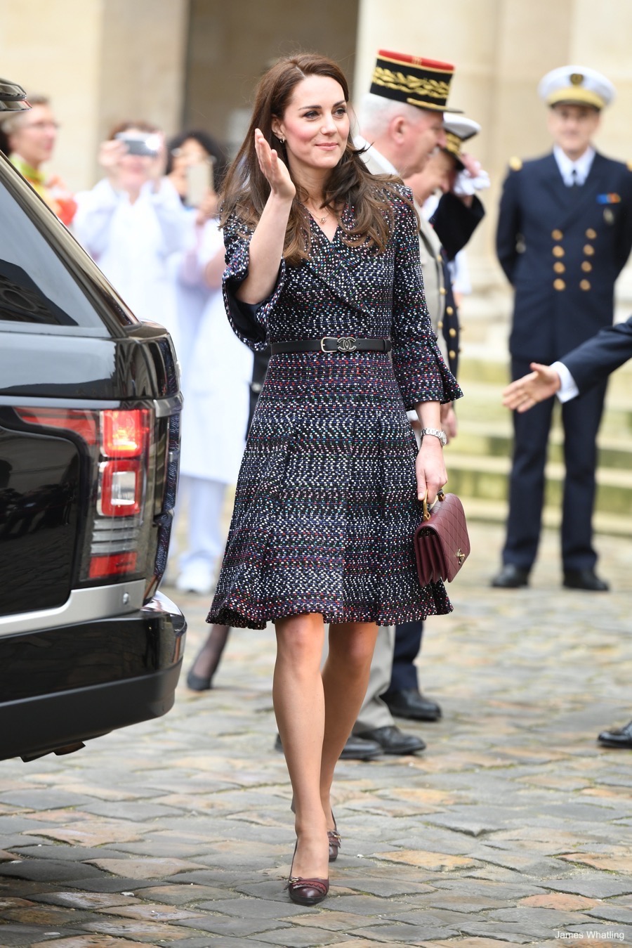 Kate Middleton's Burgundy Chanel Bag with Enamel Handle