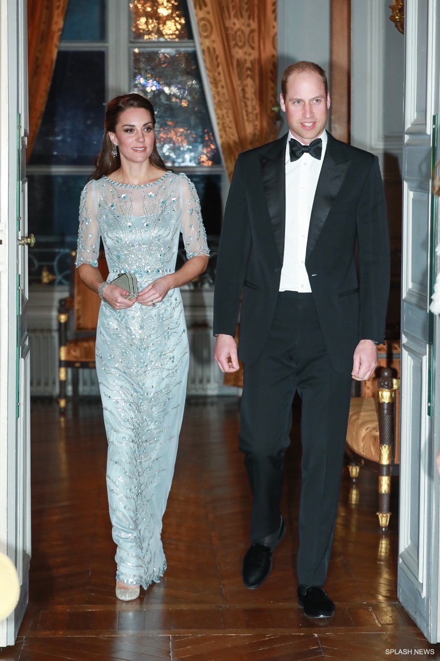 Kate Middleton Wears Plunging Blue Silk Princess Gown: See Pics | Glamour