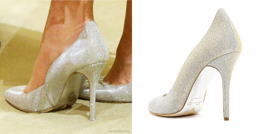 Kate Middleton's silver Oscar de la Renta shoes