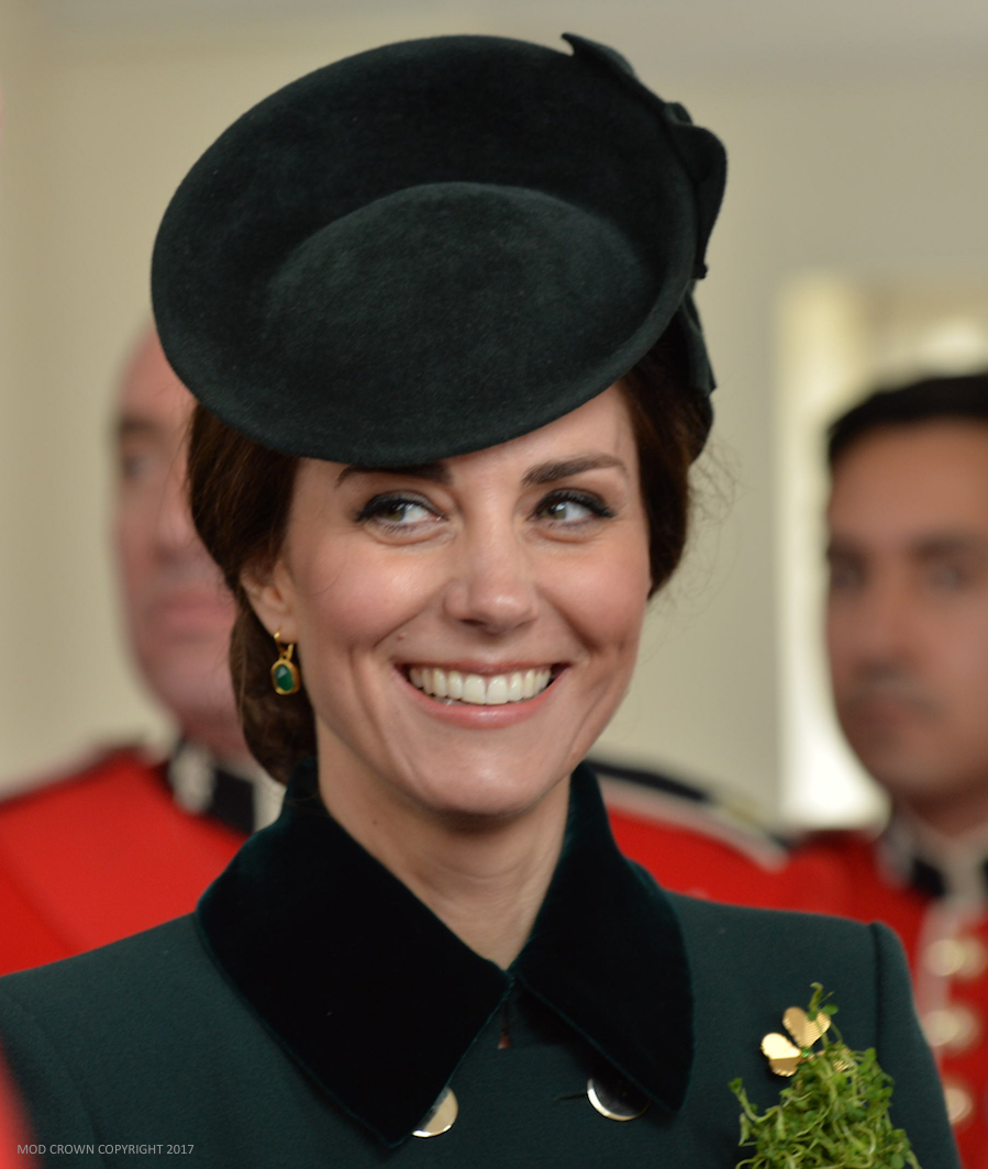 Kate Middleton wearing Monica Vinader's green onyx Siren earrings