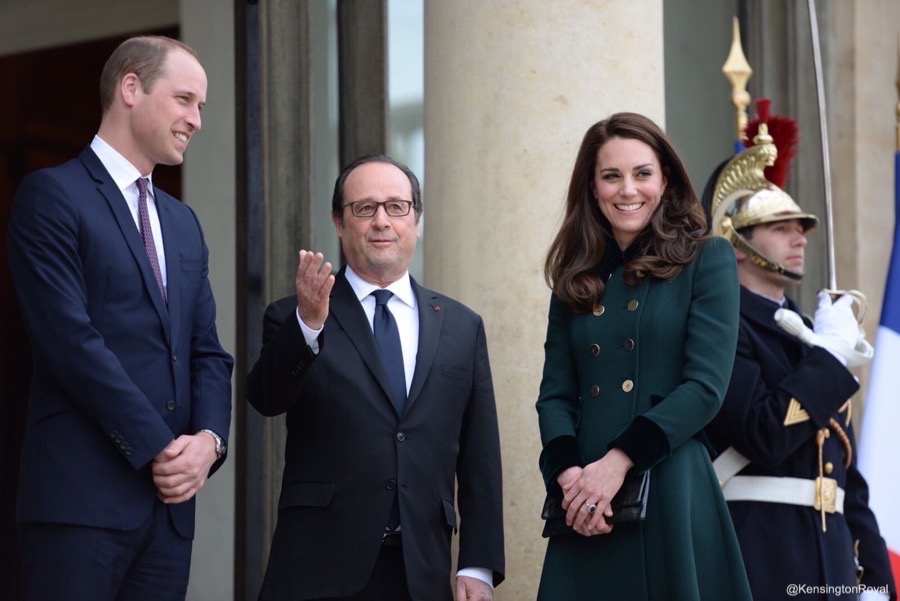 William and Kate arrive in Paris