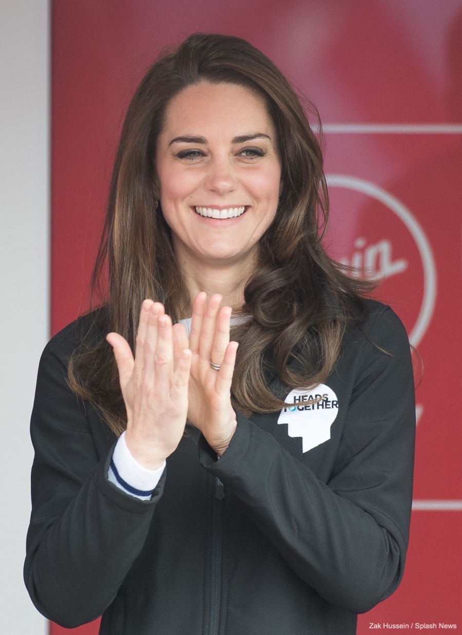 Kate Middleton attends the London Marathon in support of Heads Together