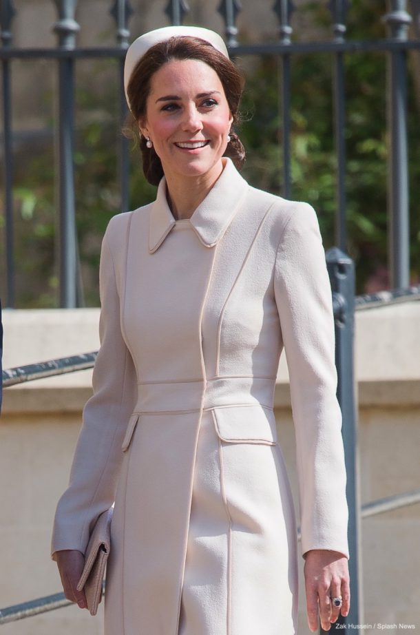 Kate Middleton's Cream Outfit on Easter Sunday in Berkshire, April 2017