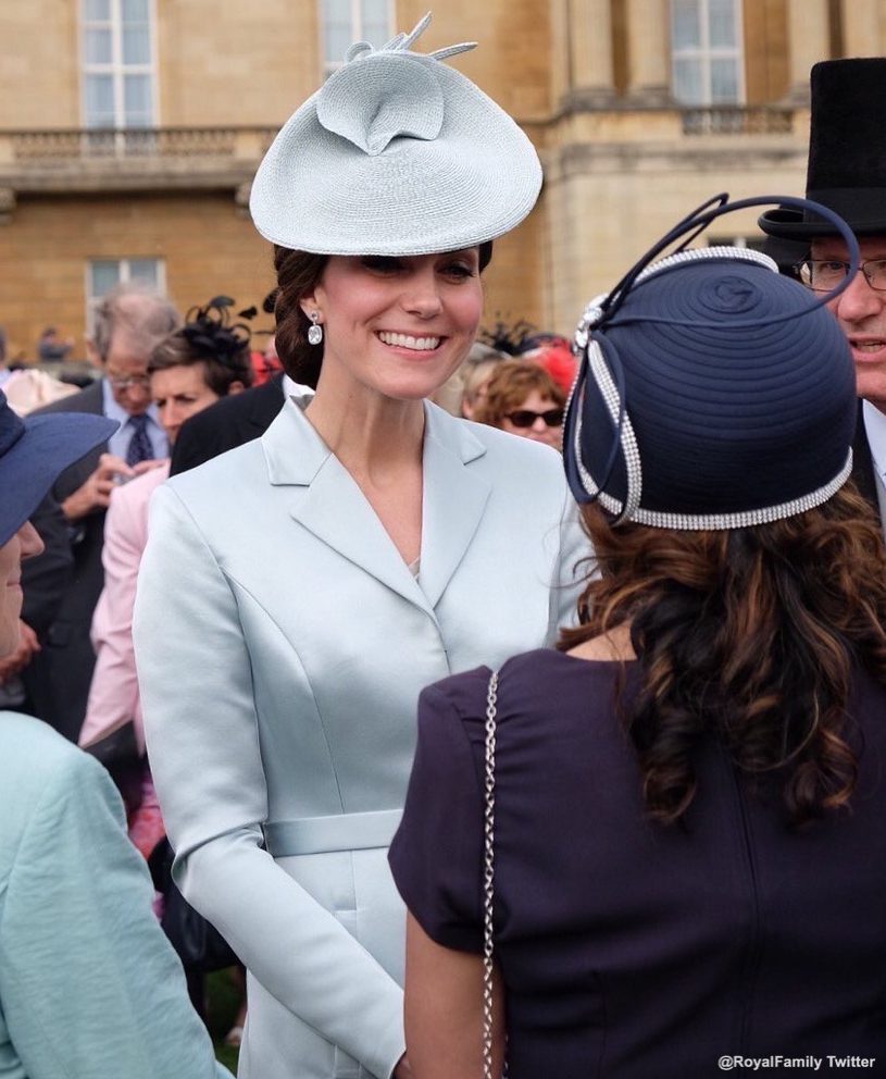 Kate in Christopher Kane coat dress for the Queen’s first Garden Party of 2017