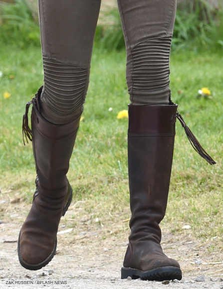 Kate Middleton wearing her Penelope Chilvers boots on the farm