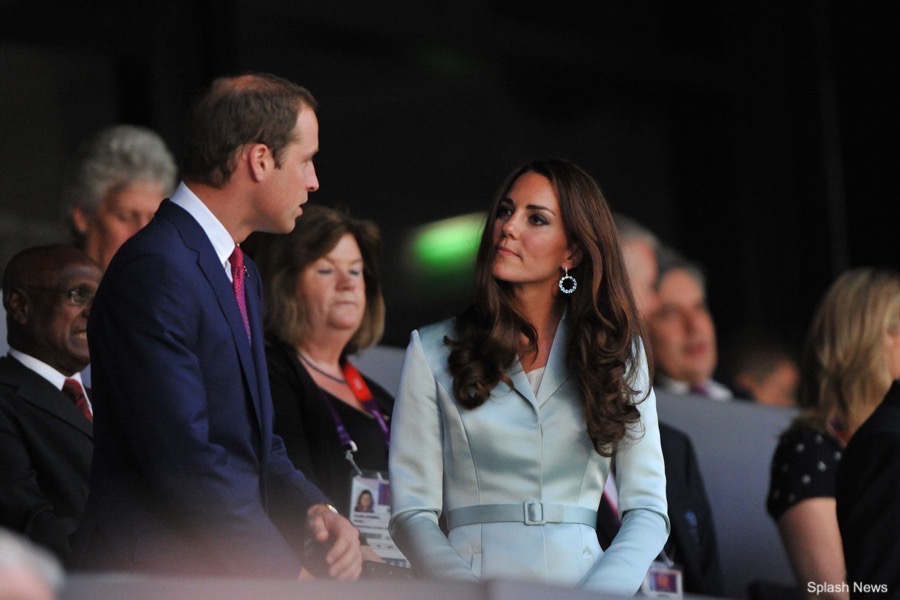 Kate Middleton at the 2012 Olympics wearing Christopher Kane