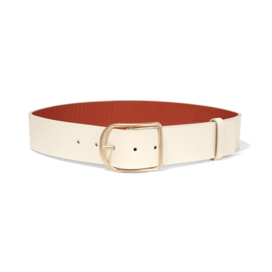 Acne Studios Cream Leather Belt