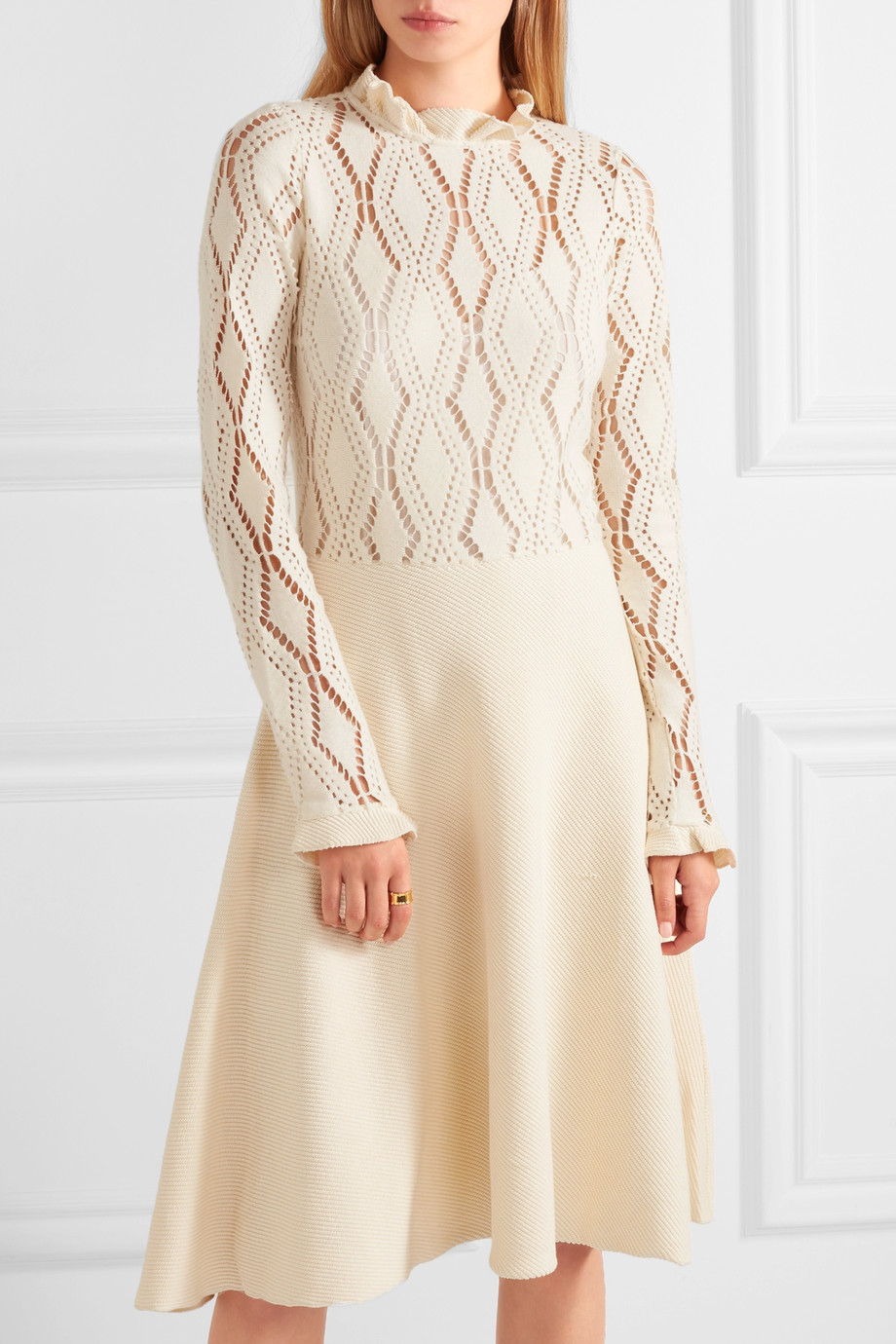 Kate Middleton's See by Chloé Fit And Flare Dress in Cream