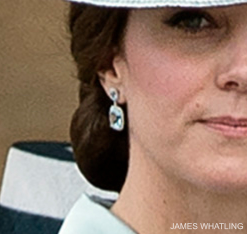 Kate Middleton wearing Kiki McDonough Blue Topaz Earrings