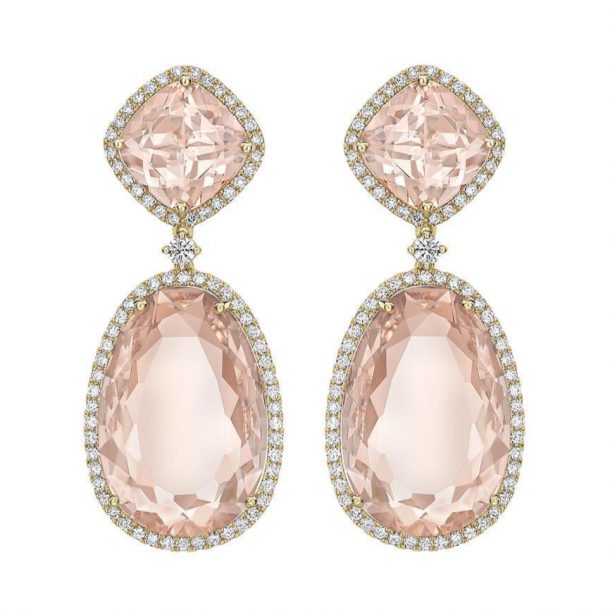 Pink on sale morganite earrings