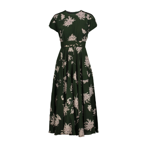 Rochas Green Floral Dress