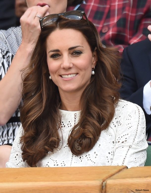 Kate Middleton wore a white dress to Wimbledon in 2014