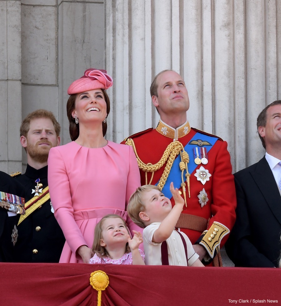 William, Kate, George and Charlotte at Trooping the Colour 2017