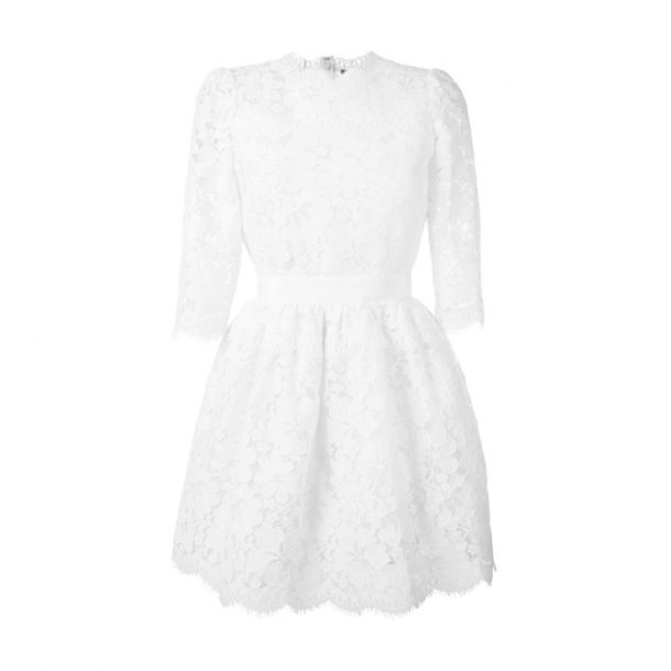 Alexander mcqueen 2025 white lace dress