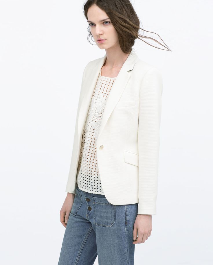 white blazer jacket zara