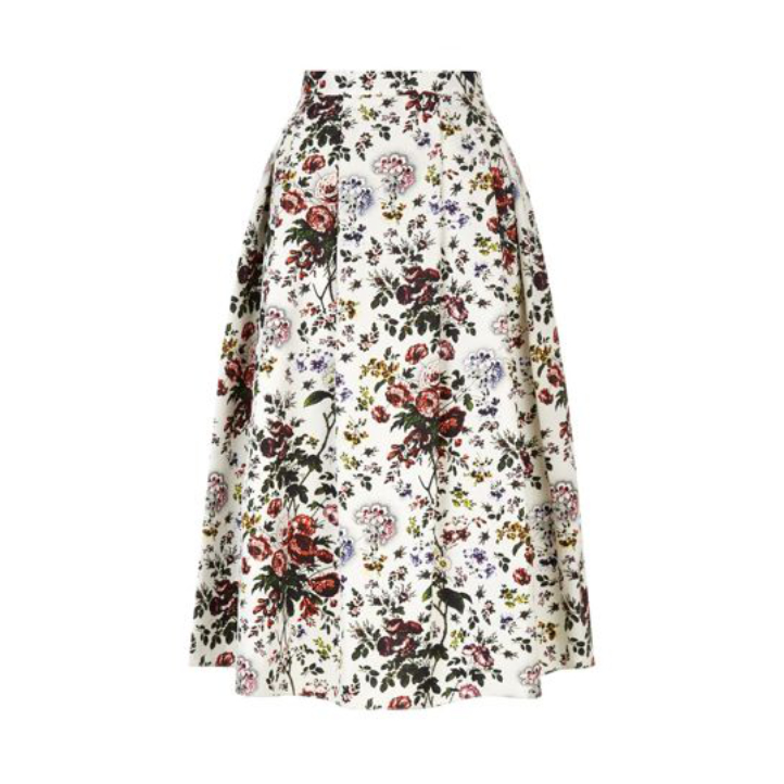 Kate Middleton's Erdem Imari A-Line Skirt In 'Hurst Rose' Print