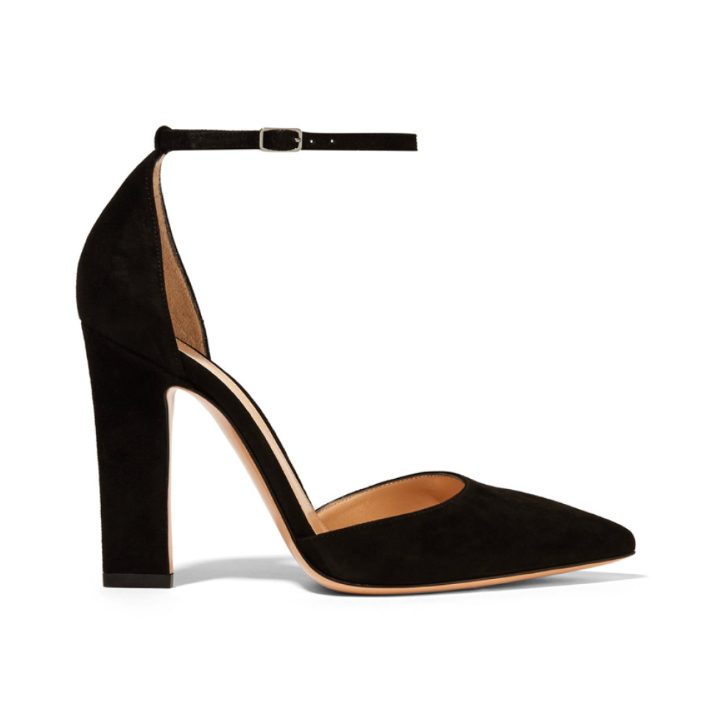 Kate Middleton's Gianvito Rossi Mila d'Orsay Sandals in Black Suede