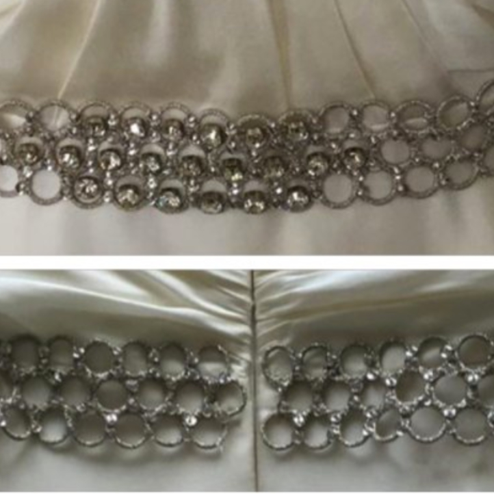 Silver honeycomb belt