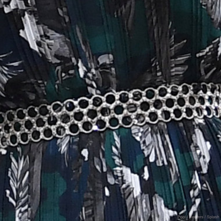 Kate Middleton's silver honeycomb belt in Berlin, Germany