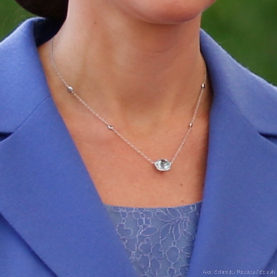 Kate Middleton's blue necklace in Berlin