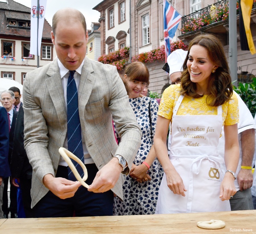 William and Kate make pretzels