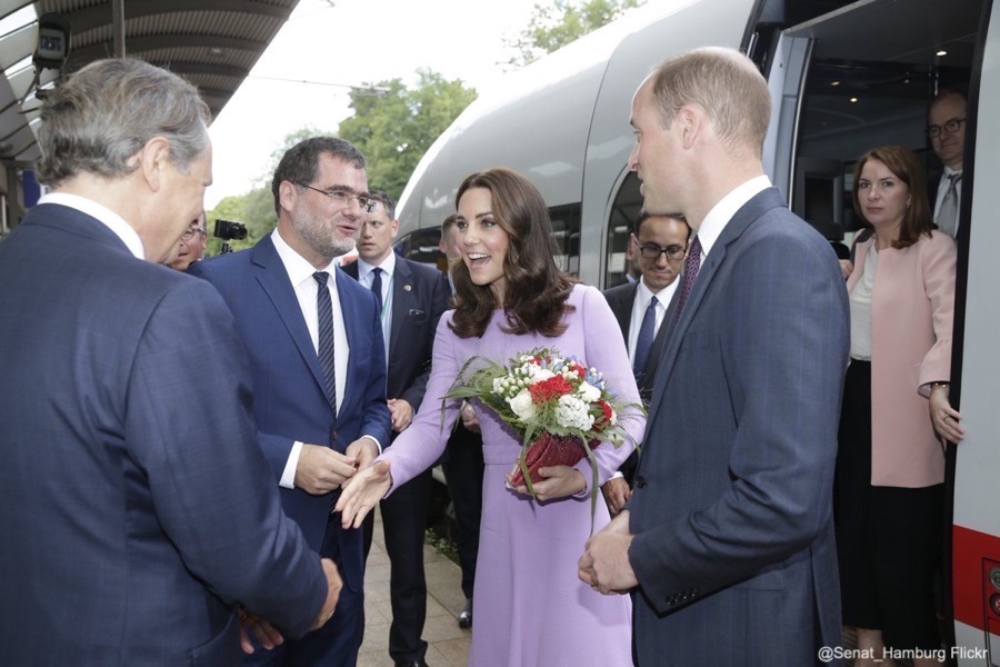 William and Kate are officially welcomed to Hamburg, Germany